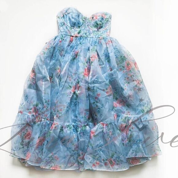 SELKIE x Free People French Corset Puff Dress In Mrs. Darcy NWT - Picture 2 of 11